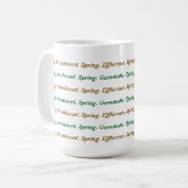 Wortfrühling Kaffeetasse (Vorderseite Links)