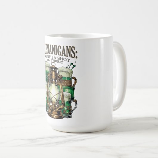 Worth a Shot Lantern Toast Graphic Tee Kaffeetasse (VorderseiteRechts)