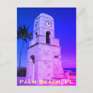 Worth Avenue Clock Tower - Palm Beach, FL Postkarte