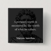 Worth definieren: Marcus Aurelius auf Werten Button (Vorderseite)