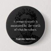 Worth definieren: Marcus Aurelius auf Werten Button (Vorderseite)