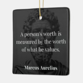 Worth definieren: Marcus Aurelius auf Werten Keramikornament (Links)