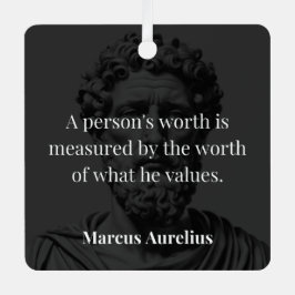Worth definieren: Marcus Aurelius auf Werten Ornament Aus Metall