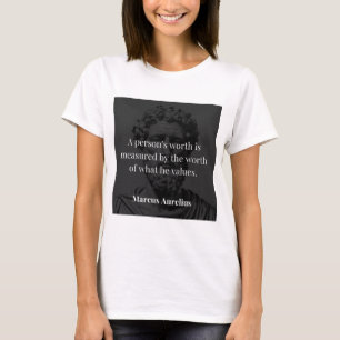 Worth definieren: Marcus Aurelius auf Werten T-Shirt