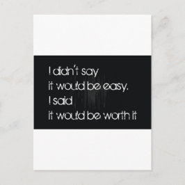 Worth It Postkarte
