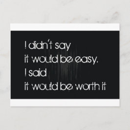 Worth It Postkarte