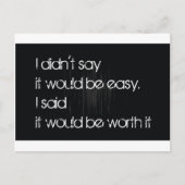 Worth It Postkarte (Vorderseite)