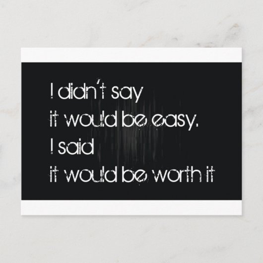 Worth It Postkarte (Vorderseite)