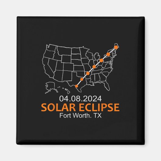 Worth Texas 2024 Total Solar Eclipse Magnet (Vorne)