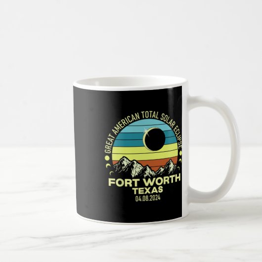 Worth Texas Total Solar Eclipse 2024 Kaffeetasse (Rechts)