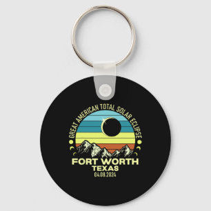 Worth Texas Total Solar Eclipse 2024 Schlüsselanhänger