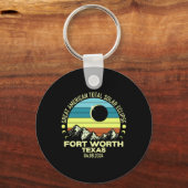 Worth Texas Total Solar Eclipse 2024 Schlüsselanhänger (Vorderseite)