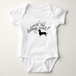 Worth the Long Wait Dachshund Newborn Gift Baby Bo Baby Strampler