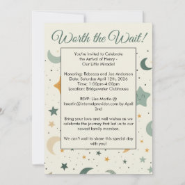 Worth The Wait Adoption Baby Shower Invitation Einladung