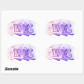 Worthandling Ovaler Aufkleber (Blatt)