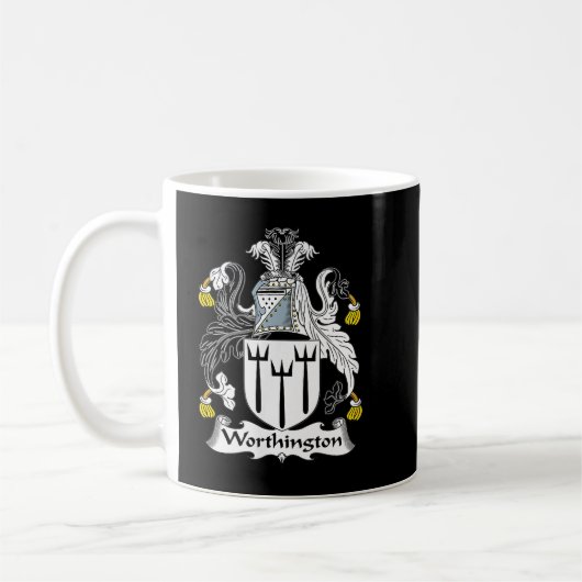 Worthington Coat of Arms Familienwappen Kaffeetasse (Links)
