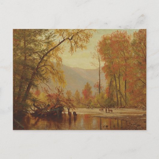 Worthington Whittredge - Herbst im Delaware Postkarte (Vorderseite)