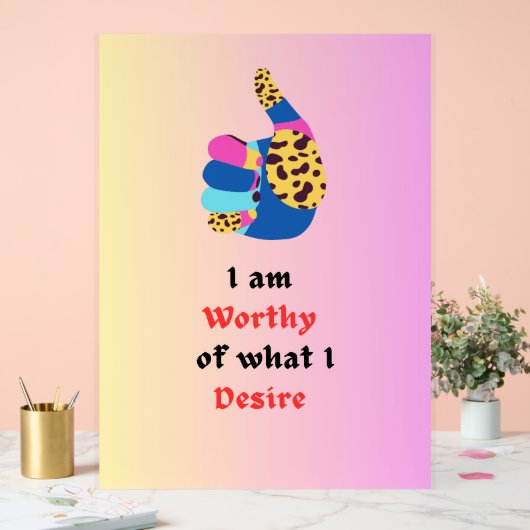 Worthy Acrylschild (Hochzeit)