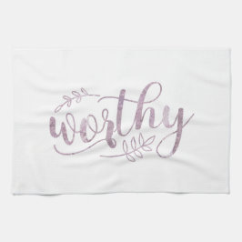 Worthy Boho Calligraphy Geschirrtuch