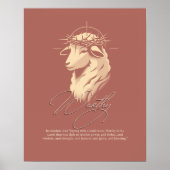 Worthy, Christian faith Scripture wall art  Poster (Vorne)