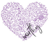 Worthy Heart Stickers (lila)