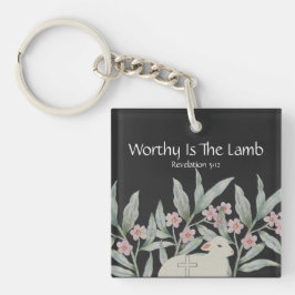 Worthy Is The Lamb Quadratischer Schlüsselanhänger
