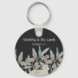 Worthy Is The Lamb Round Keychain Schlüsselanhänger