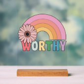 Worthy Rainbow Bloom Acrylschild (Neutral)