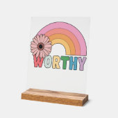 Worthy Rainbow Bloom Acrylschild (Winkel)