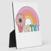 Worthy Rainbow Bloom Fotoplatte (Seite)