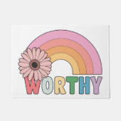 Worthy Rainbow Bloom Fußmatte (Vorderseite)