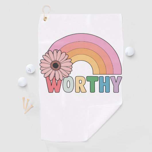 Worthy Rainbow Bloom Golfhandtuch (Insitu)