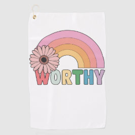 Worthy Rainbow Bloom Golfhandtuch