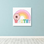 Worthy Rainbow Bloom Leinwanddruck (Insitu (Holzboden))