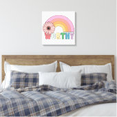 Worthy Rainbow Bloom Leinwanddruck (Insitu (Schlafzimmer))