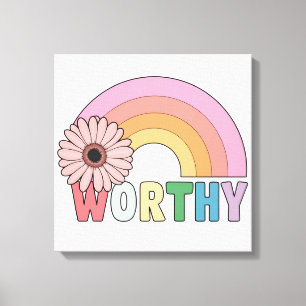 Worthy Rainbow Bloom Leinwanddruck