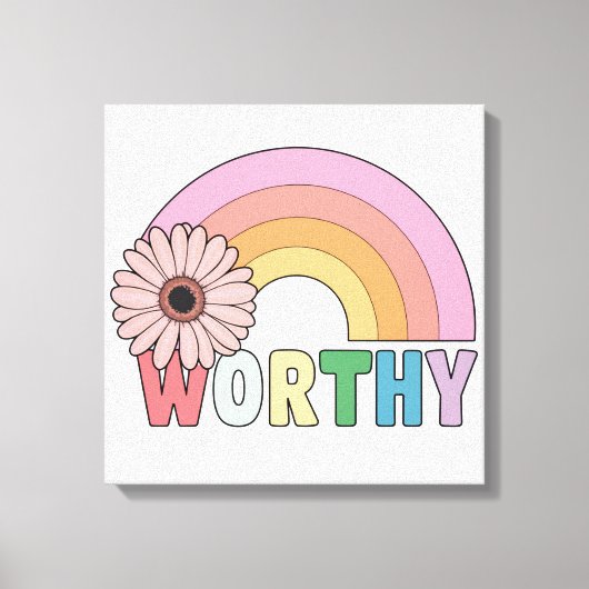Worthy Rainbow Bloom Leinwanddruck (Vorderseite)