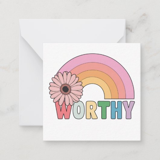 Worthy Rainbow Bloom Mitteilungskarte (Vorderseite)
