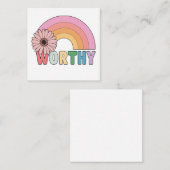 Worthy Rainbow Bloom Mitteilungskarte (Vorne/Hinten)