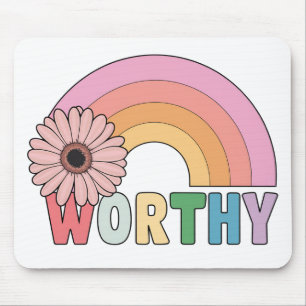 Worthy Rainbow Bloom Mousepad