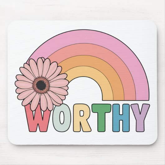 Worthy Rainbow Bloom Mousepad (Vorne)