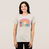 Worthy Rainbow Bloom Tri-Blend Shirt (Vorderseite voll)