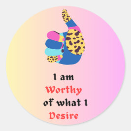 Worthy Runder Aufkleber