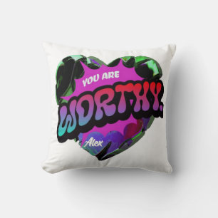 Worthy Throw Kissen - Minimalistische Empowerment-