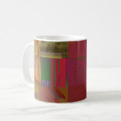Wortjongleur-Glitch-Art-Datenkorruption-Abstrakt Kaffeetasse (Vorderseite Links)