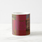 Wortjongleur-Glitch-Art-Datenkorruption-Abstrakt Kaffeetasse (Mittel)