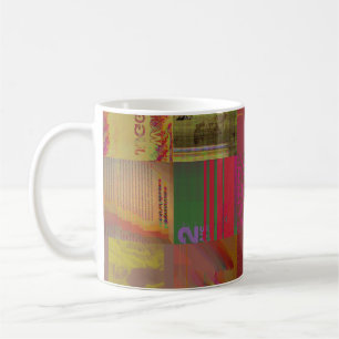 Wortjongleur-Glitch-Art-Datenkorruption-Abstrakt Kaffeetasse