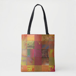 Wortjongleur-Glitch-Art-Datenkorruption-Abstrakt Tasche