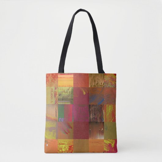 Wortjongleur-Glitch-Art-Datenkorruption-Abstrakt Tasche (Vorderseite)