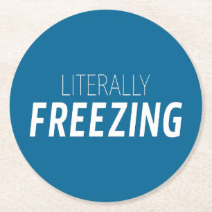 Wörtlich Erfrierend Runder Pappuntersetzer